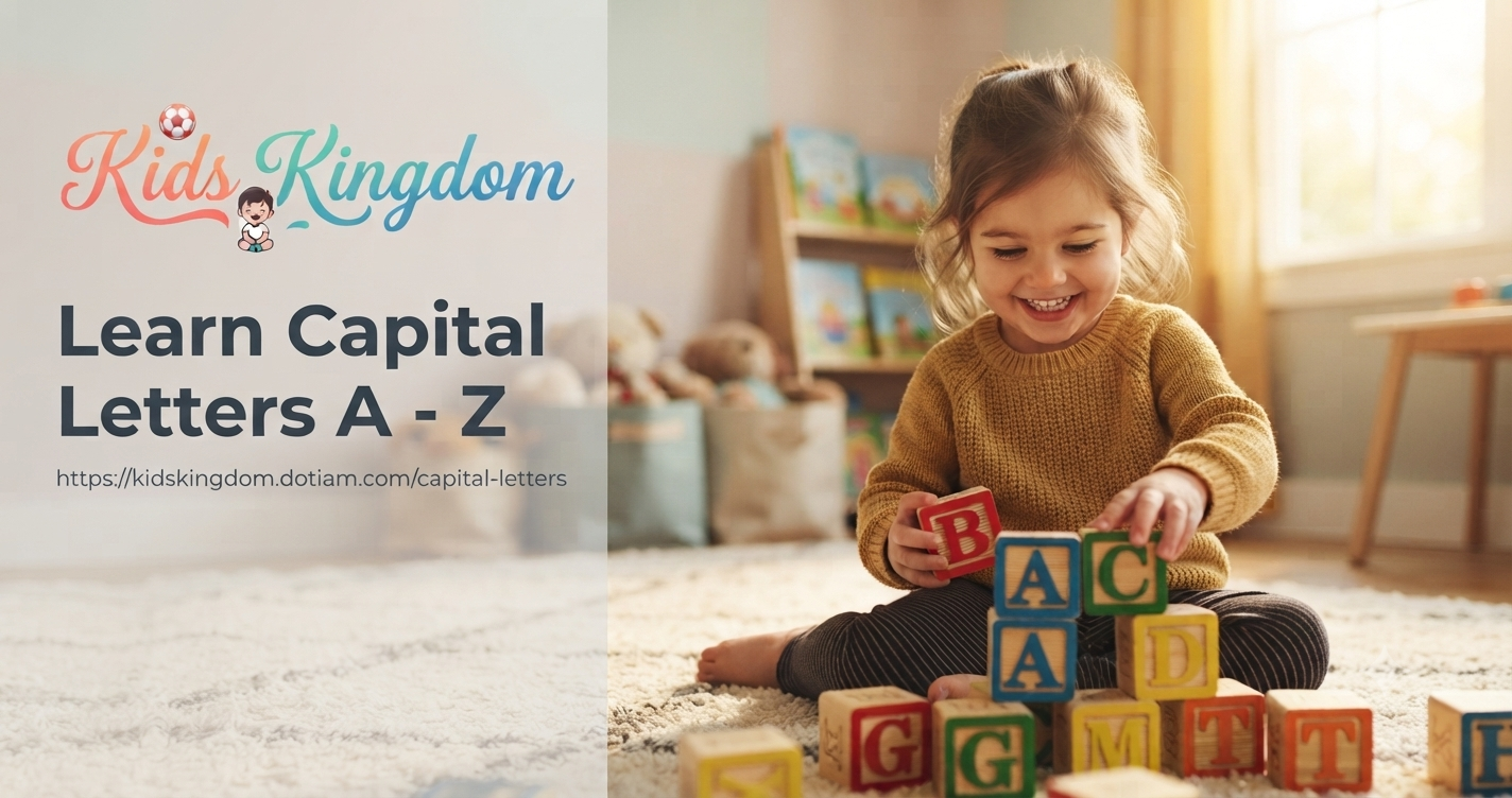 Capital Letters A-Z for Kids | Learn, See & Hear | Kids Kingdom